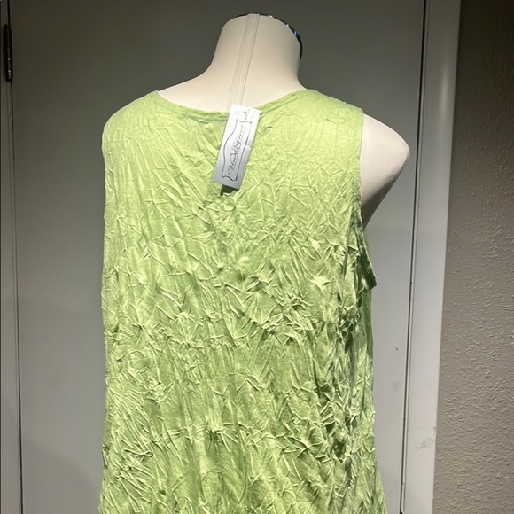 Vine Street Apparel Asymmetrical Green Tunic with Ruffles - Picture 5 of 16